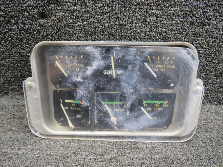 Fuel and Temperature Gauge Cluster (Cloudy Glass and Worn Indicators)