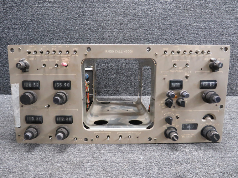 Beechcraft 65-A90 Radio Call N5000 Communications and Navigation Control Panel