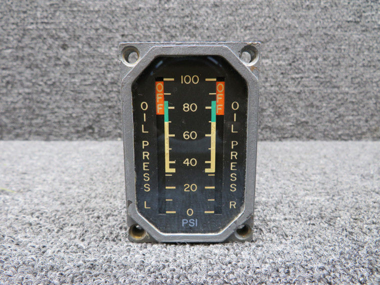 VSDL-0C204C (Alt: 9912147-10) US Gauge Oil Pressure Indicator (Faded Face) (28V)