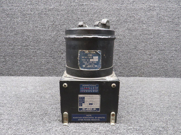 5-2000-07, 4-8020-05 JET DN-101D-1 Directisyn Directional Gyro Assy with Mods