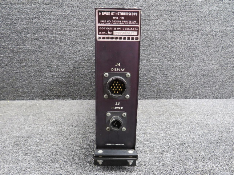 380D03 Ryan WX-10 Stormscope Processor Unit with Mods and Tray (Volts: 10-30)