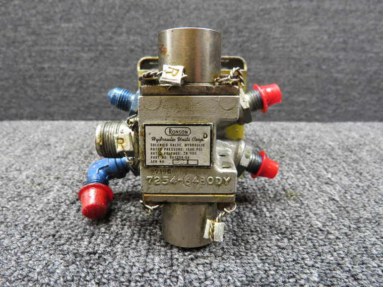 7U7254-60 Ronson Hydraulic Solenoid Valve Assembly w Mount (PSI: 1500, Volts: 28)