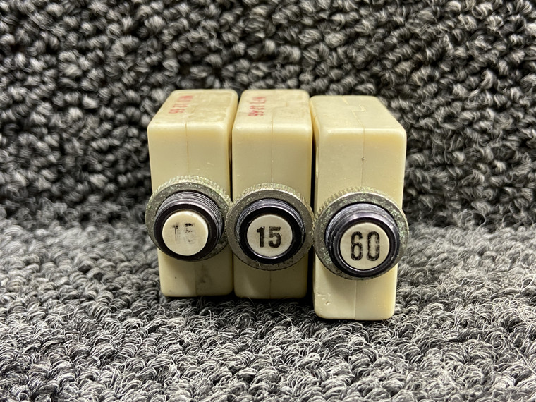 S-1360 Mechanical Products Push to Reset Circuit Breaker Set (Amps: 15, 60)