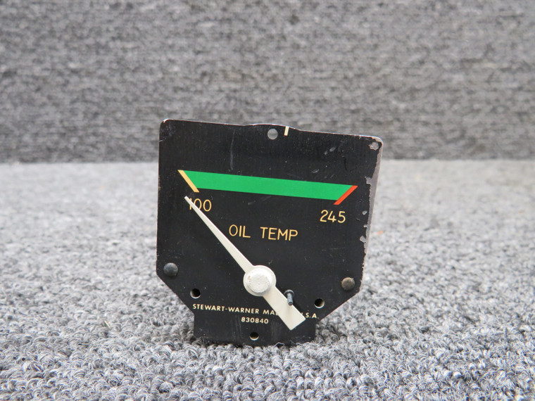 830840 Stewart-Warner Oil Temperature Indicator (Chipped Paint)