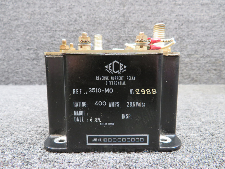 3510-M-0 Marque Deposee Reverse Current Differential Relay with Mods (28.5V)