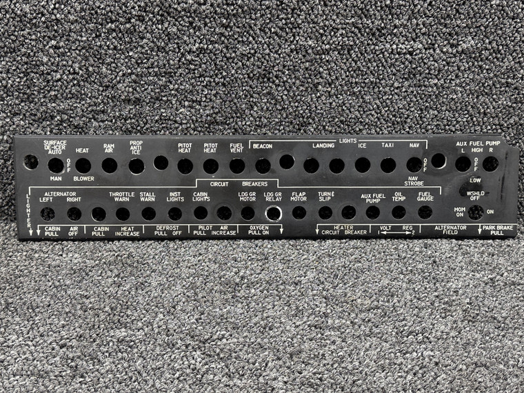 58-970000-23 Beechcraft 95-B55 Edgelite Circuit Breaker Switch Panel Assembly