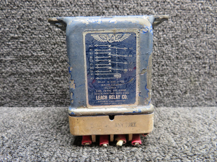 9072-3344 (Alt: MS-25024-2) Leach Relay (Volts: 28, Amps: 10)