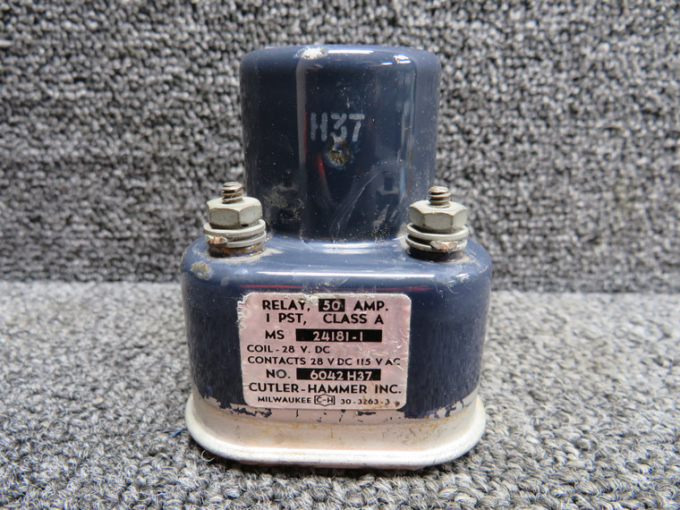 6042H37 (Alt: MS24181-1) Cutler-Hammer Relay (Volts: 28, Amps: 50)
