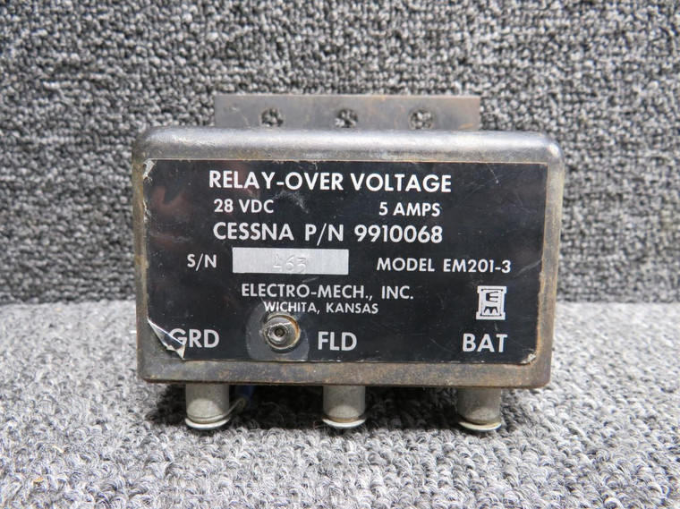 9910068 Electro-Mech EM201-3 Overvoltage Relay (Volts: 28, Amps: 5)
