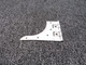 0411597 Cessna 120 Cabin Door Hinge Assembly Upper LH (White) BAS Part Sales | Airplane Parts