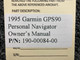 Garmin 190-00084-00 Garmin GPS90 Personal Navigator Owner's Manual (1995) 