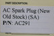  AC291 AC Spark Plug (NEW OLD STOCK) (SA) 