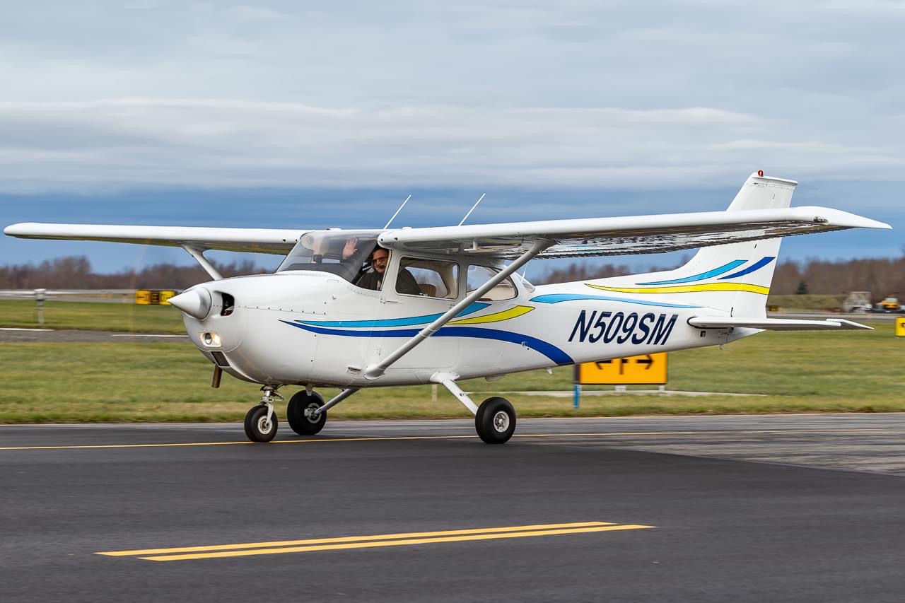 A fully restored Cessna 172N model owned by the Six Pack Aero team in Washington