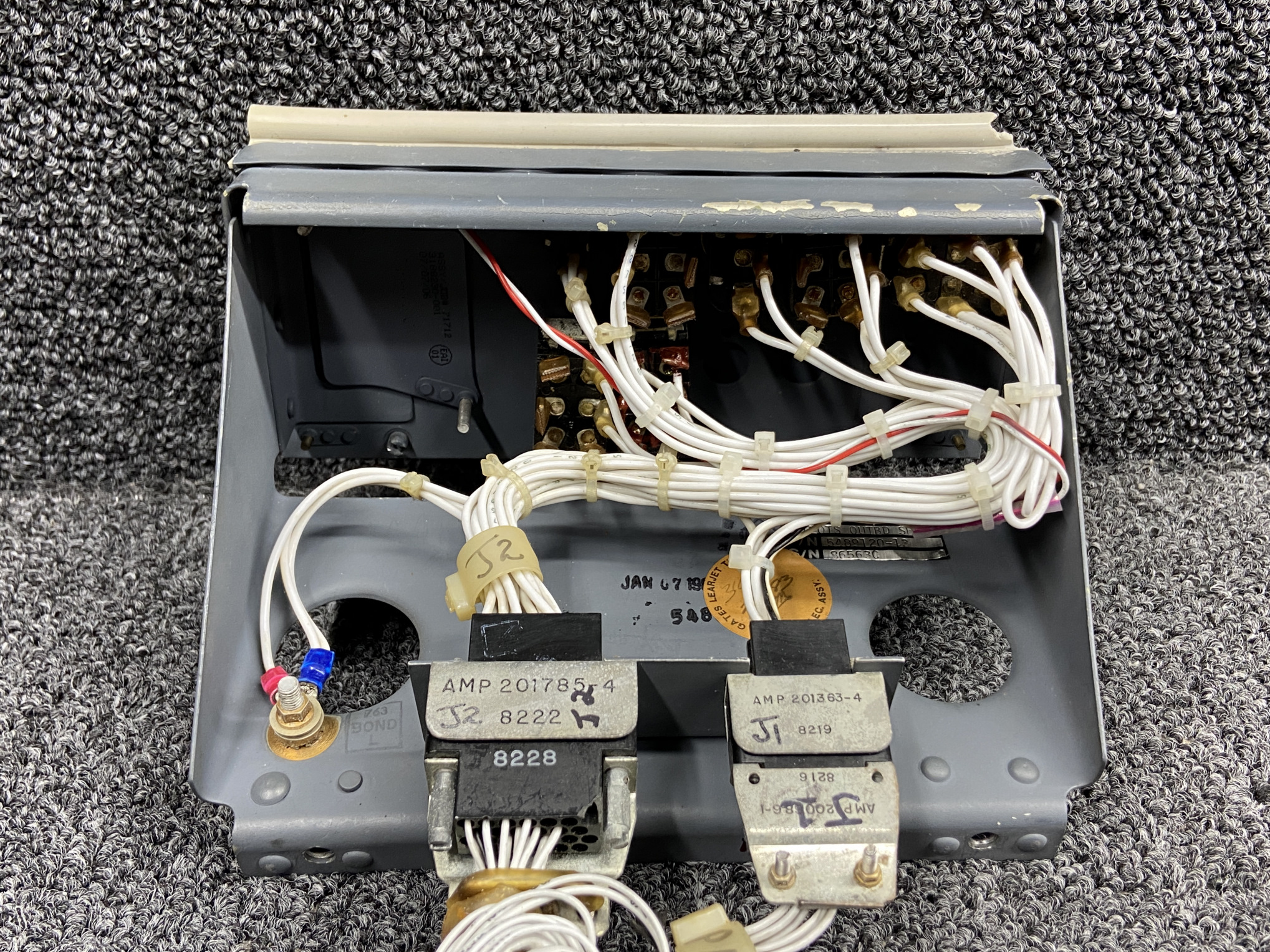5489120-13, JG911B16 Lear Jet 55 Pilots Overlay Switch Panel