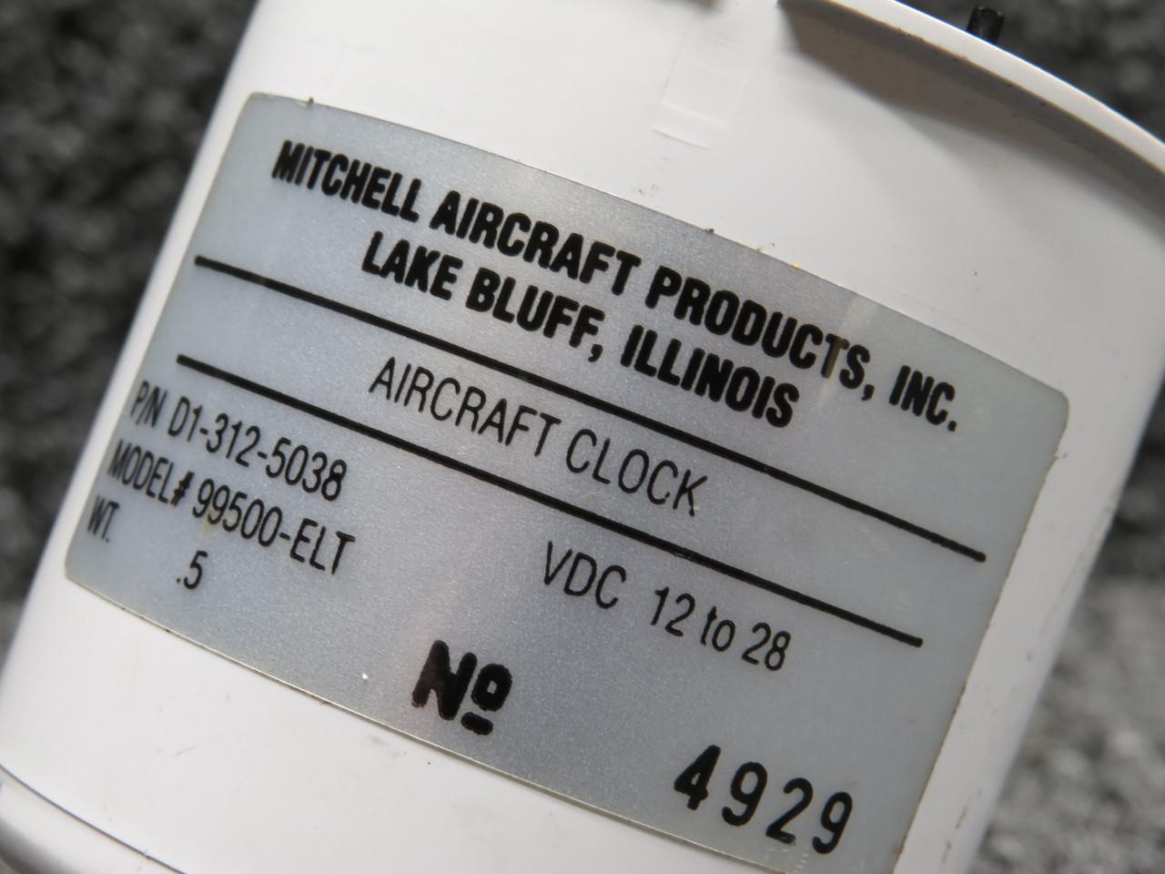 D1-312-5038 Mitchell Aircraft 99500-ELT Clock (12-28Volts) (Core)