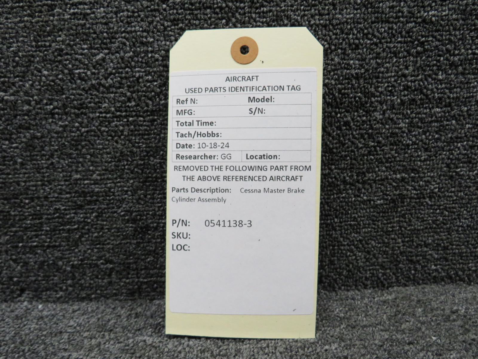 0541138-3 Cessna Master Brake Cylinder Unit