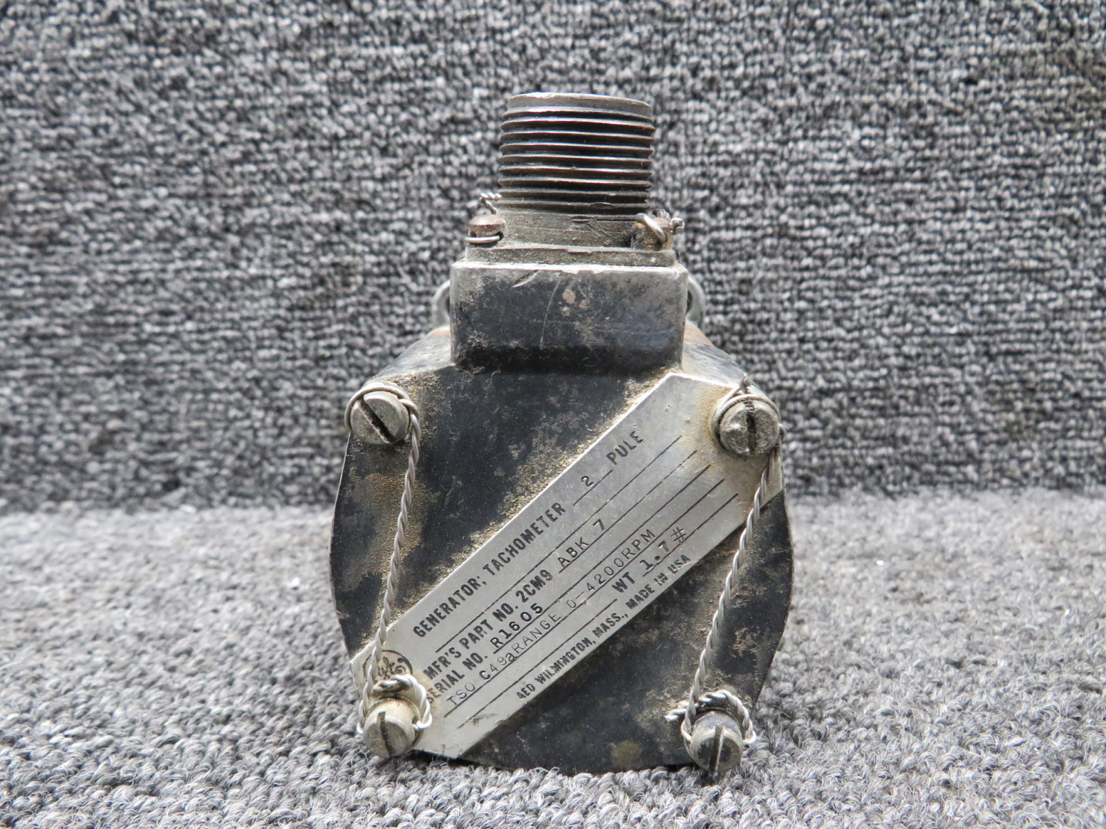 ABK-7 AED Wilmington Two Pole Tachometer Generator Worn For Sale