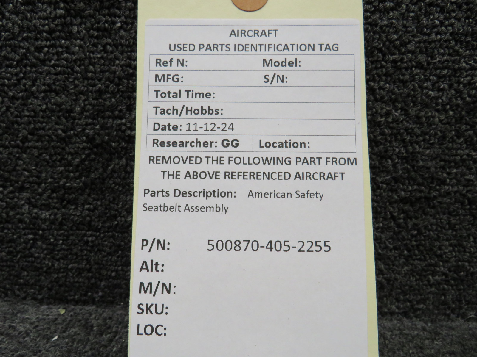 500870-405-2255 American Safety Seatbelt Strap
