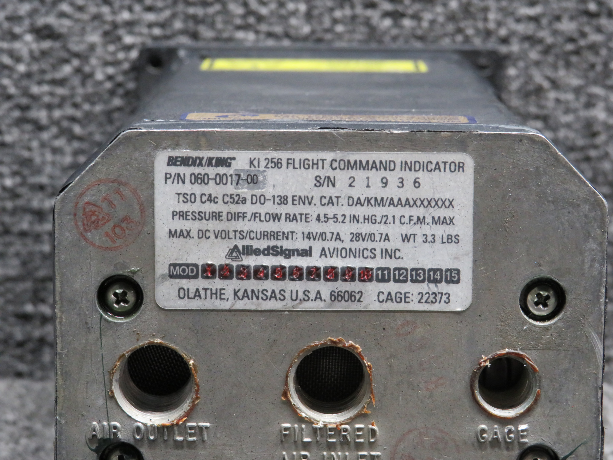 060-0017-00 Bendix King KI-256 Flight Command Gauge and Mods
