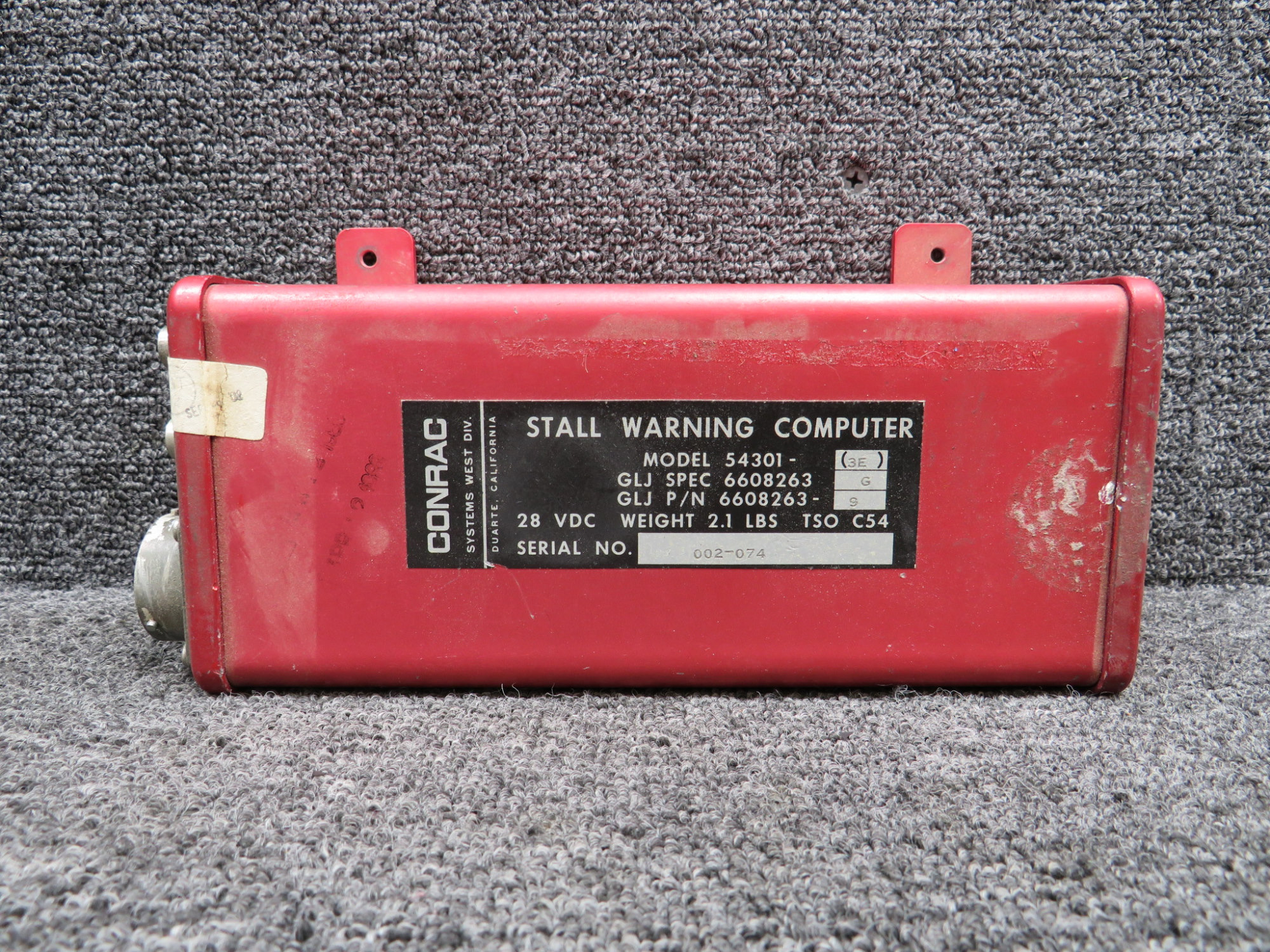 パーツ KHRONOS RALLY COMPUTER 54301-3E (Alt: 6608263-9) Conrac Stall Warning Computer with
