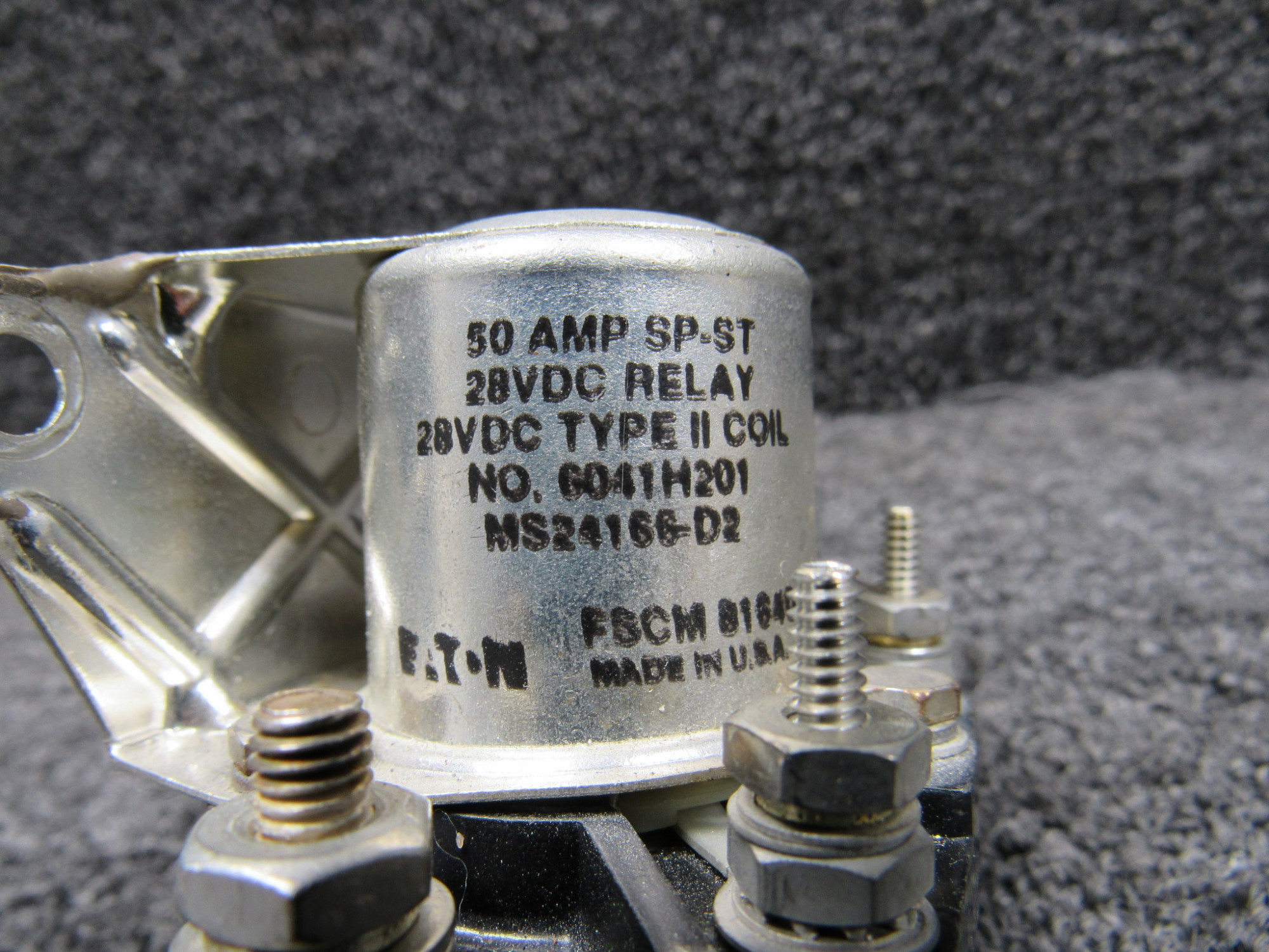 6041H201 (Alt: MS24166-D2) Eaton Relay, 28V 50Amp For Sale
