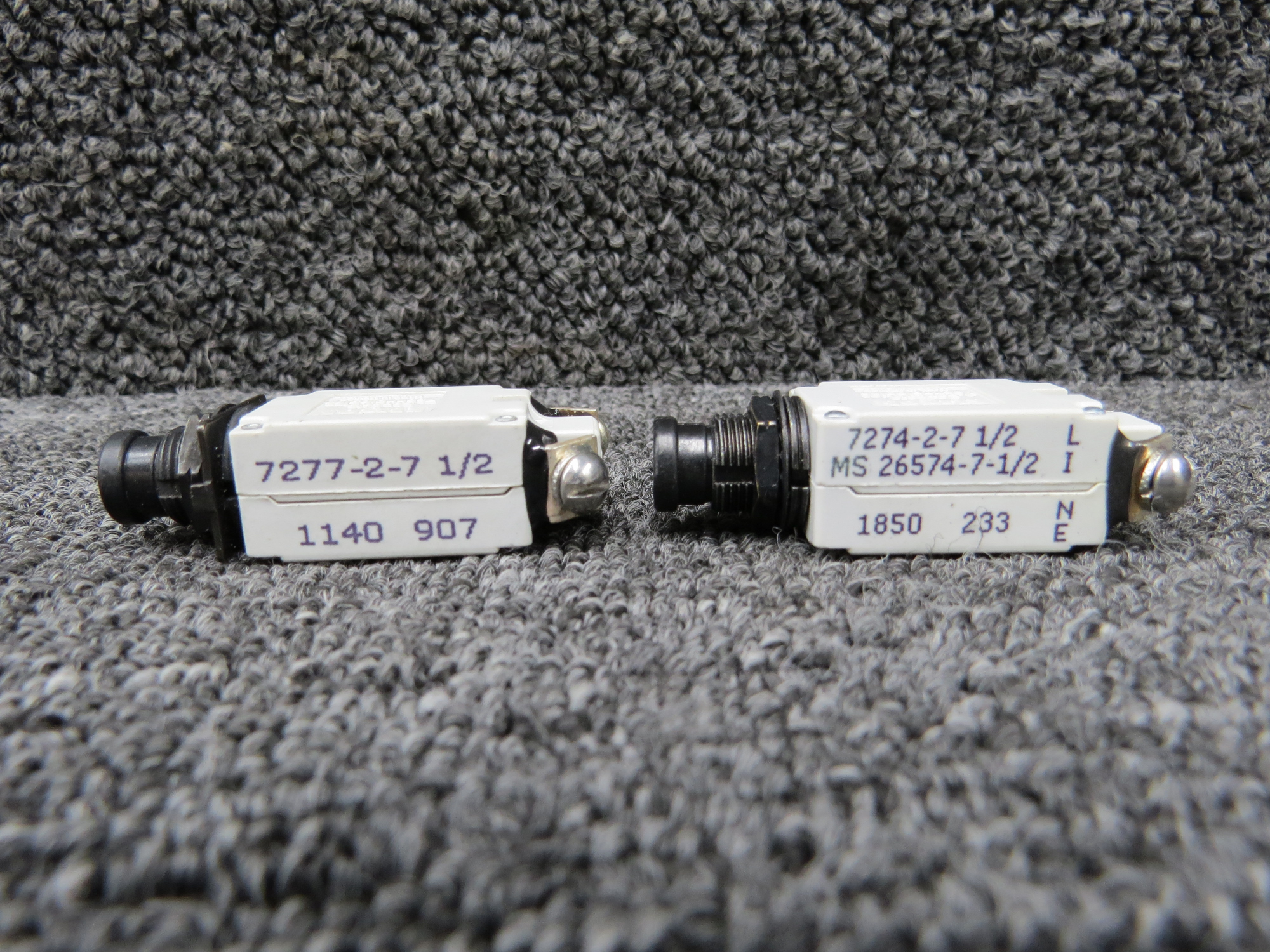 7277-2-7.5, 7274-2-7.5 Klixon Set of 2 Circuit Breakers (Amps: 7.5)