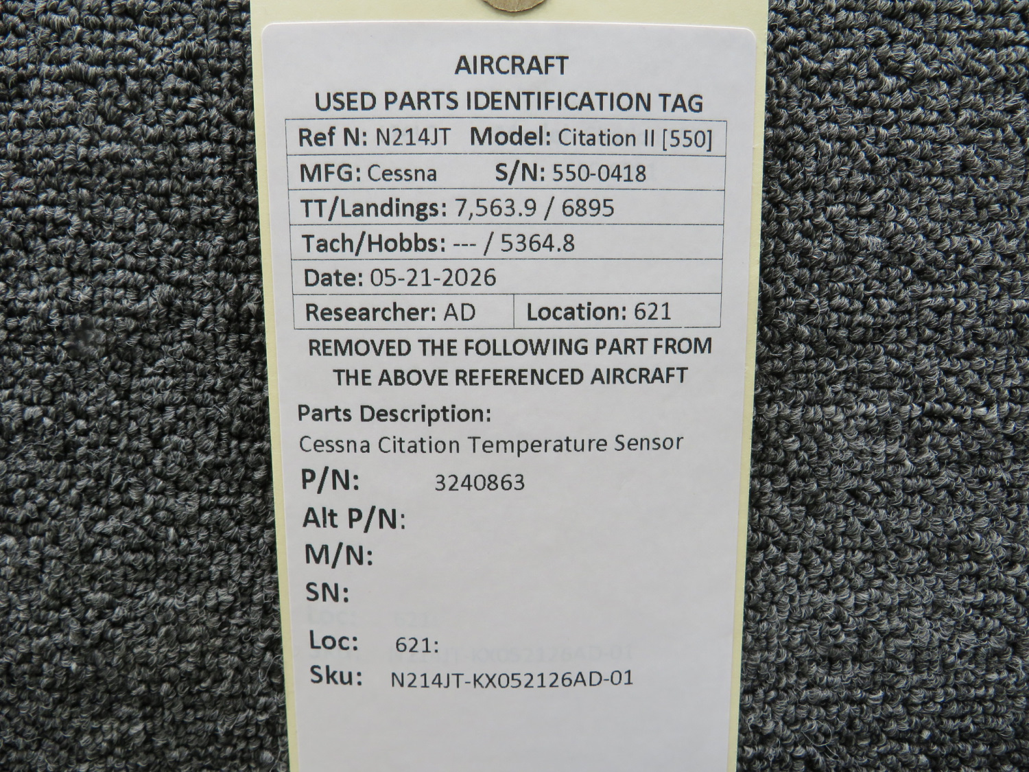 3240863 Cessna Citation Temperature Sensor For Sale