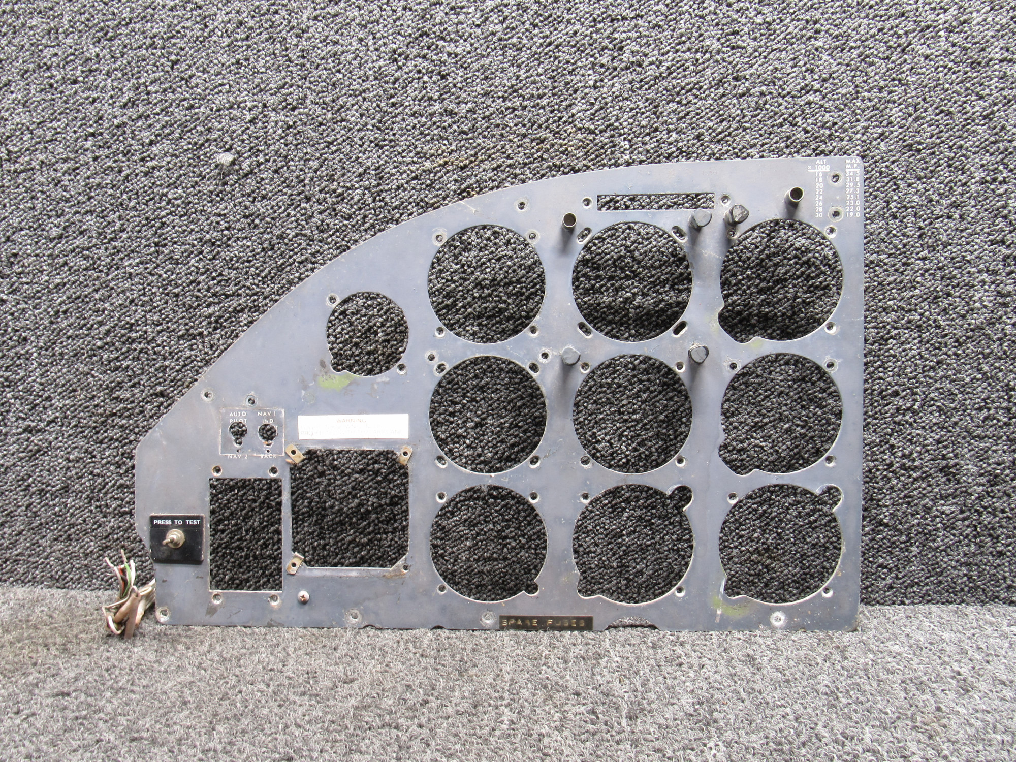 an421ページ 5614102-1 Cessna 402 Instrument Panel Assembly LH For Sale