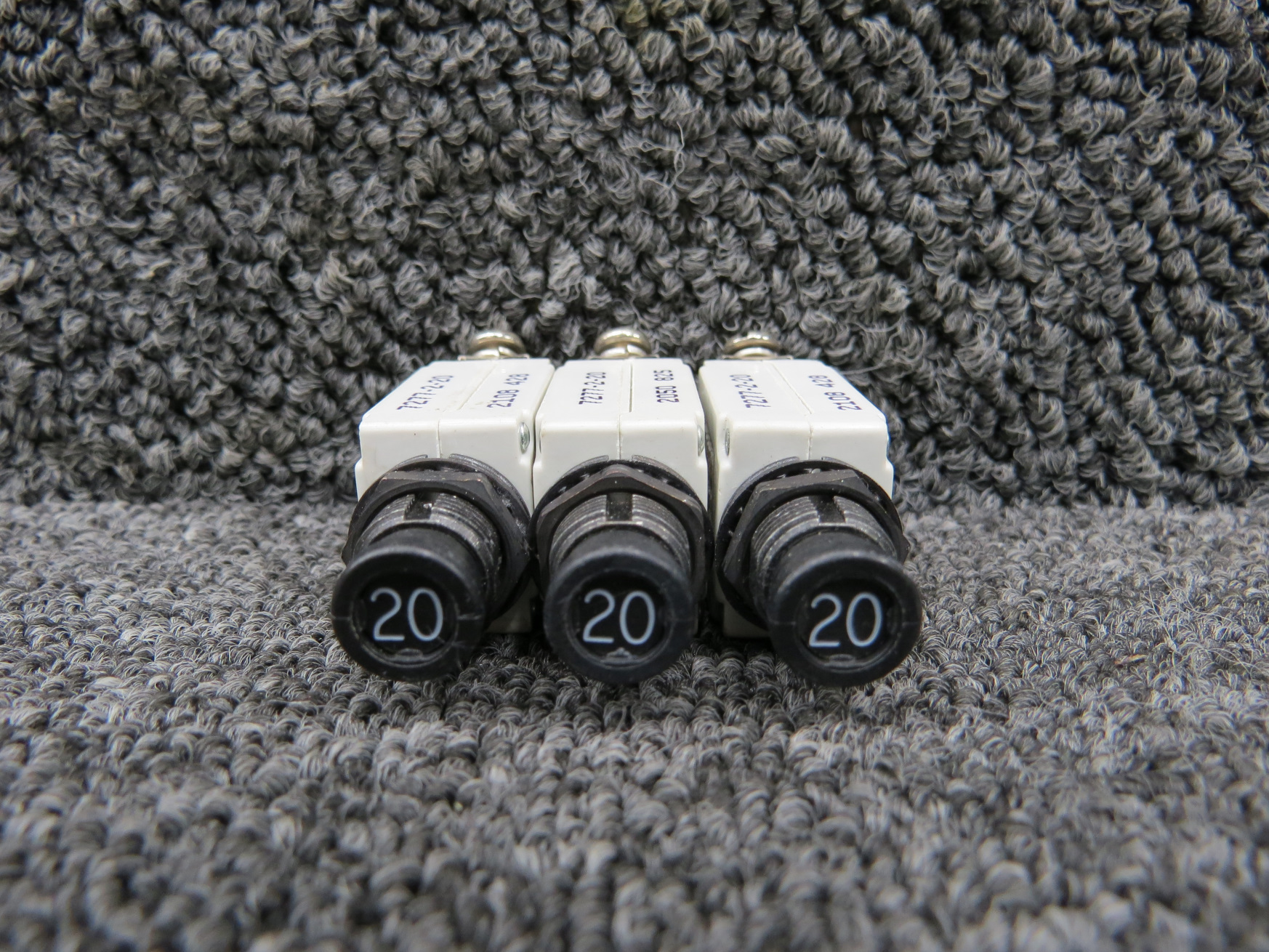 7277-2-20 Klixon Set of 3 Circuit Breakers (Amps: 20)