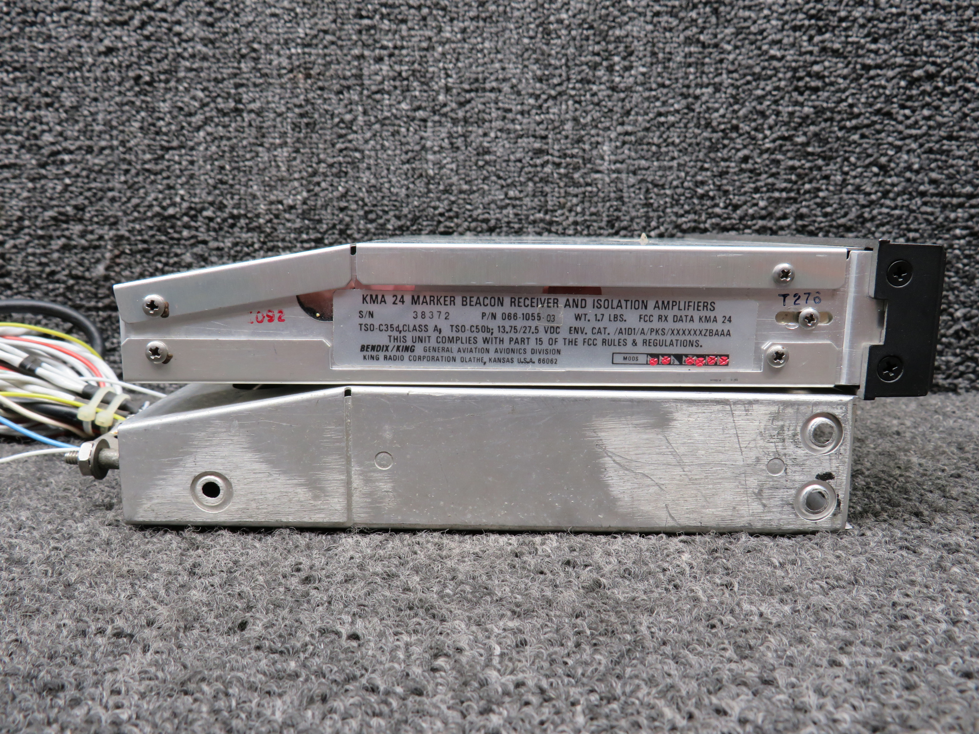 066-1055-03 Bendix King KMA-24 Audio Selector Panel with Tray and
