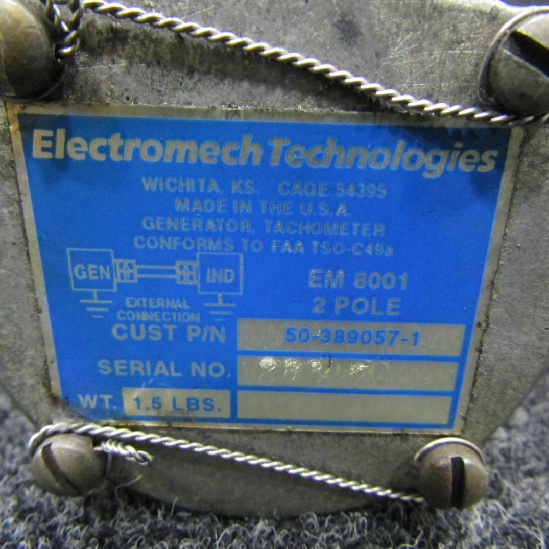 503890571 Piper PA31T Electromech Tachometer Generator Type EM8001 (C20)