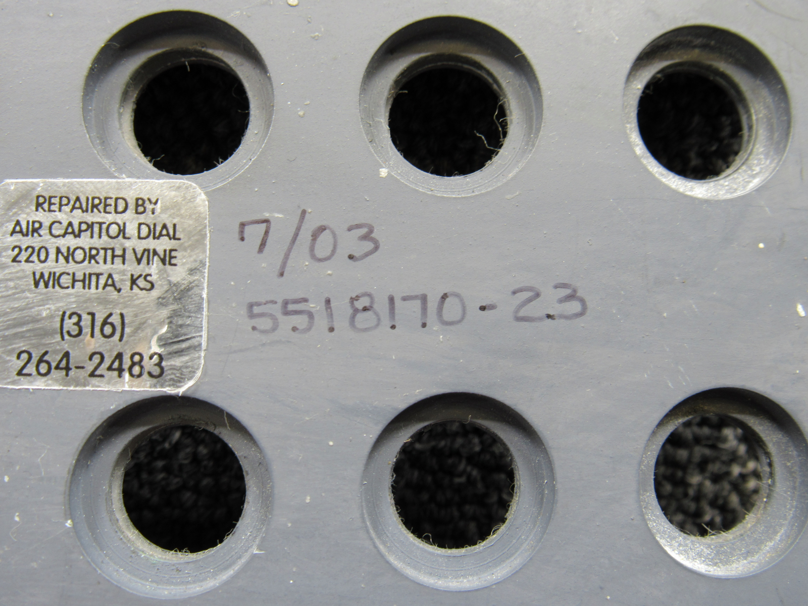 5518170-23 Cessna Citation I Model 500 Circuit Breaker Face Panel