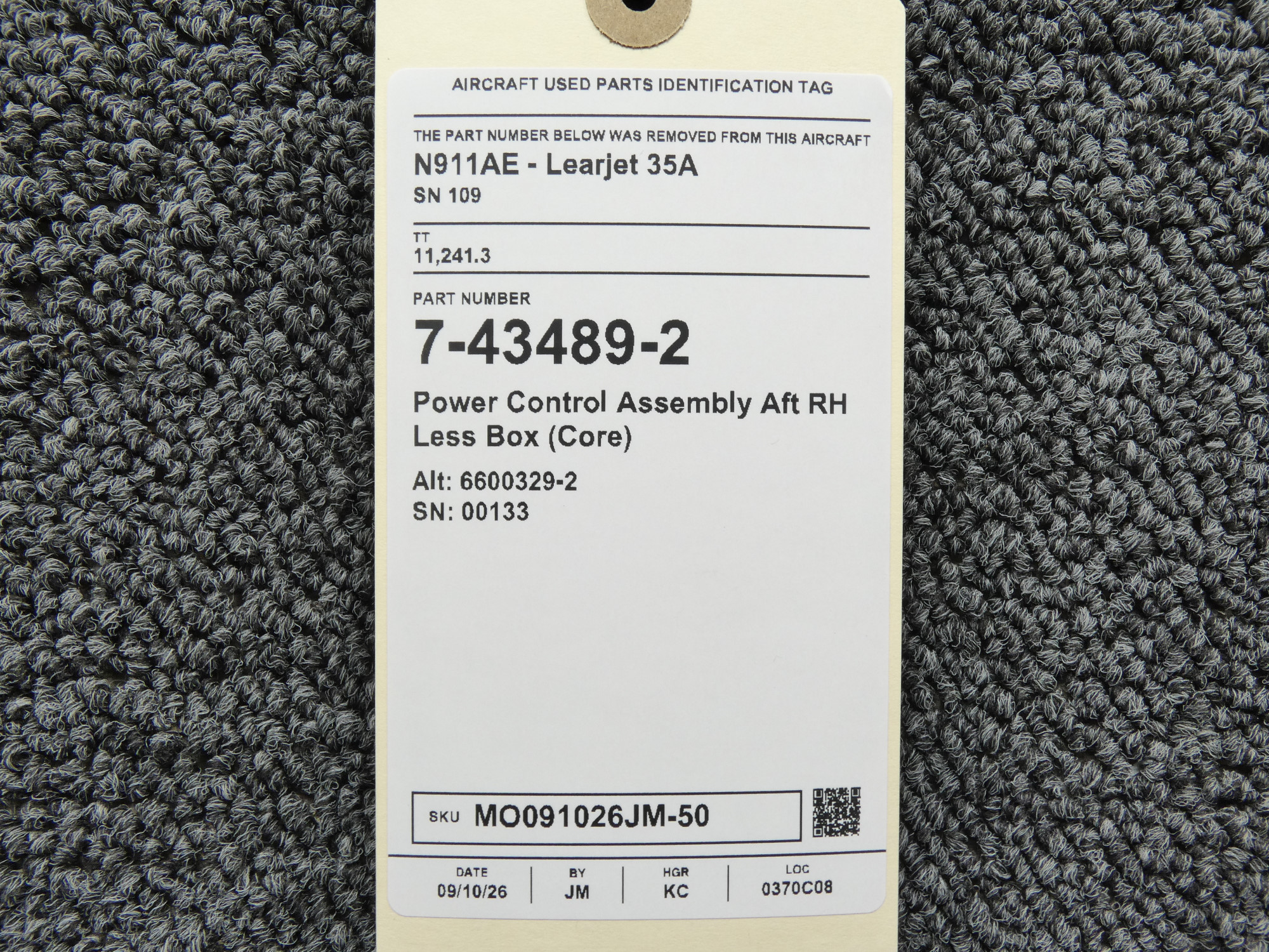 7-43489-2 (Alt: 6600329-2) Learjet 35A Power Control Assembly Aft