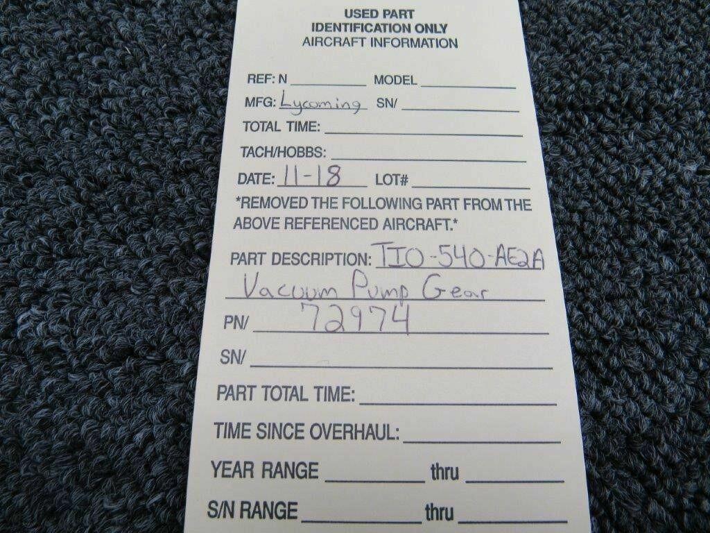 72974 TIO540AE2A Vacuum Pump Gear w/ 8130 (SPF)