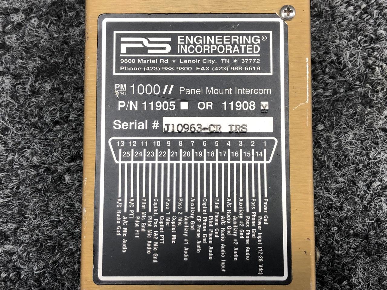 11908 (M/N: 1000II) Cessna 320 PS Engineering Panel Mount Intercom Assy (V:  14)