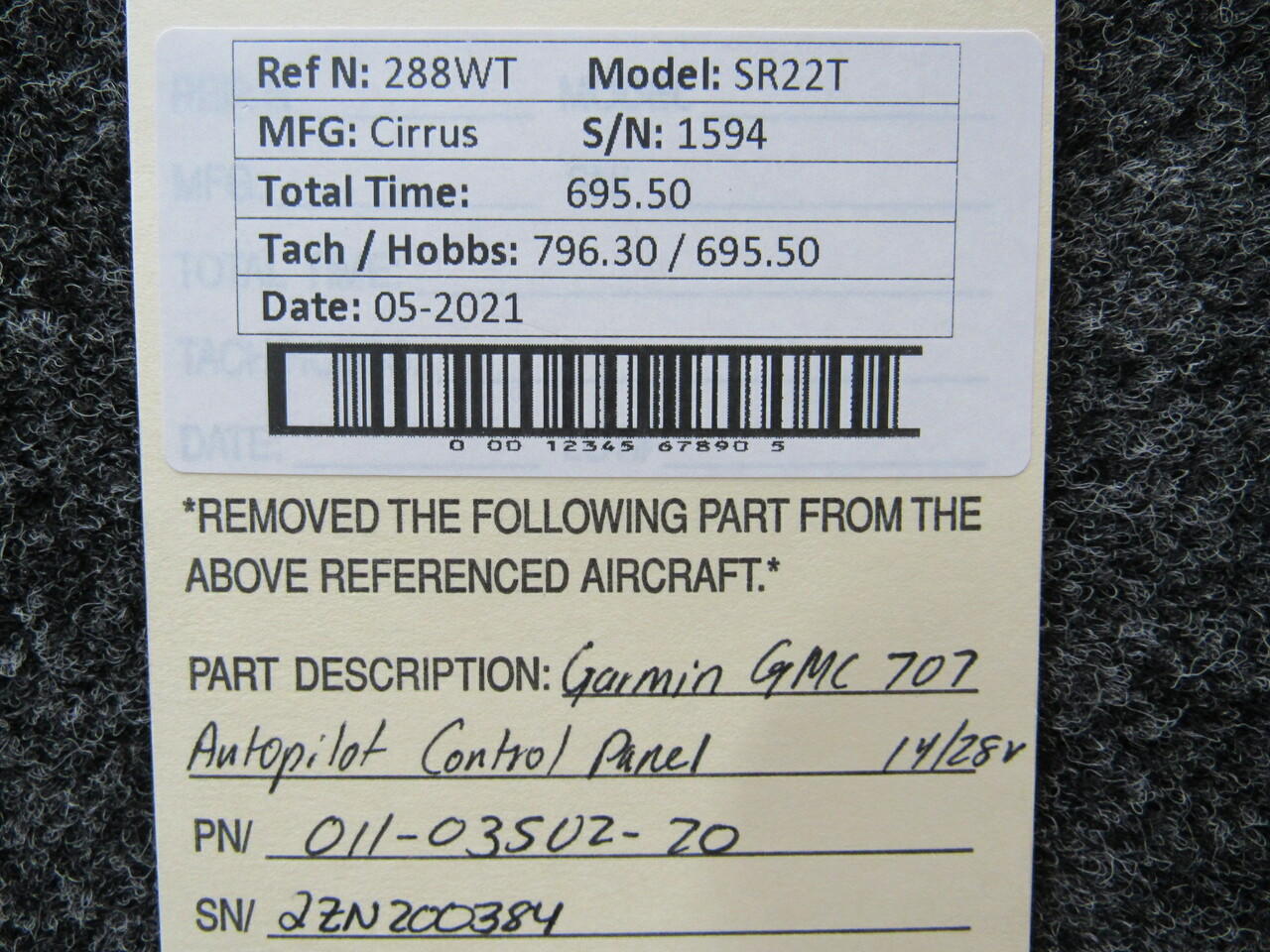 0110350220 Garmin GMC707 Autopilot Control Panel (14/28V)