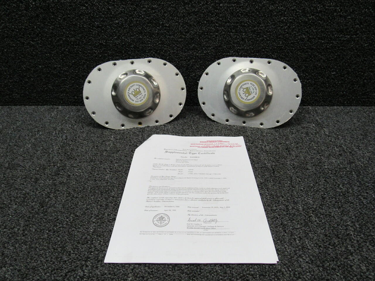 Cessna 177RG Monarch Fuel Cap and Adapter Set W/ STC (SA2458CE)