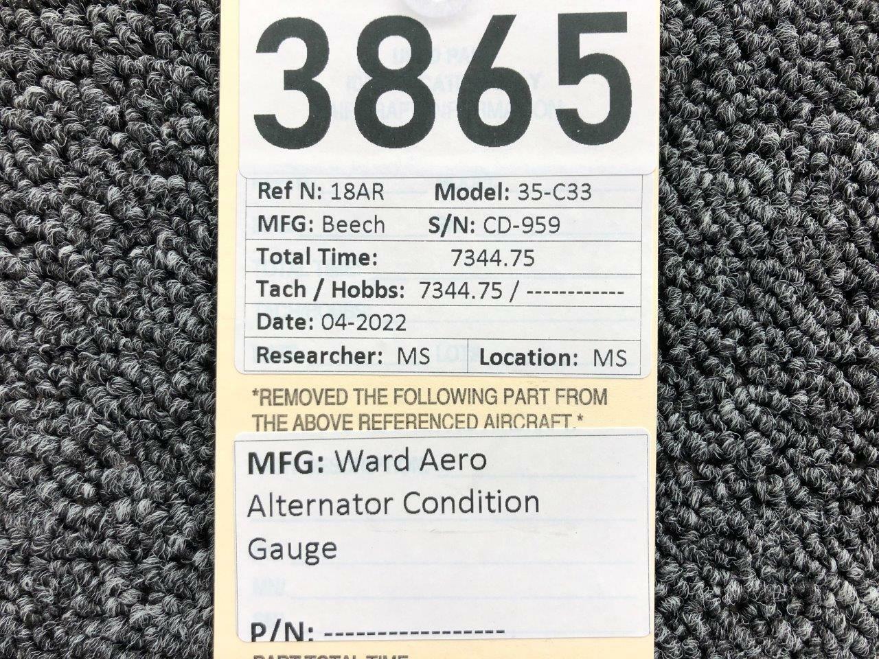 Ward Aero Alternator Condition Gauge