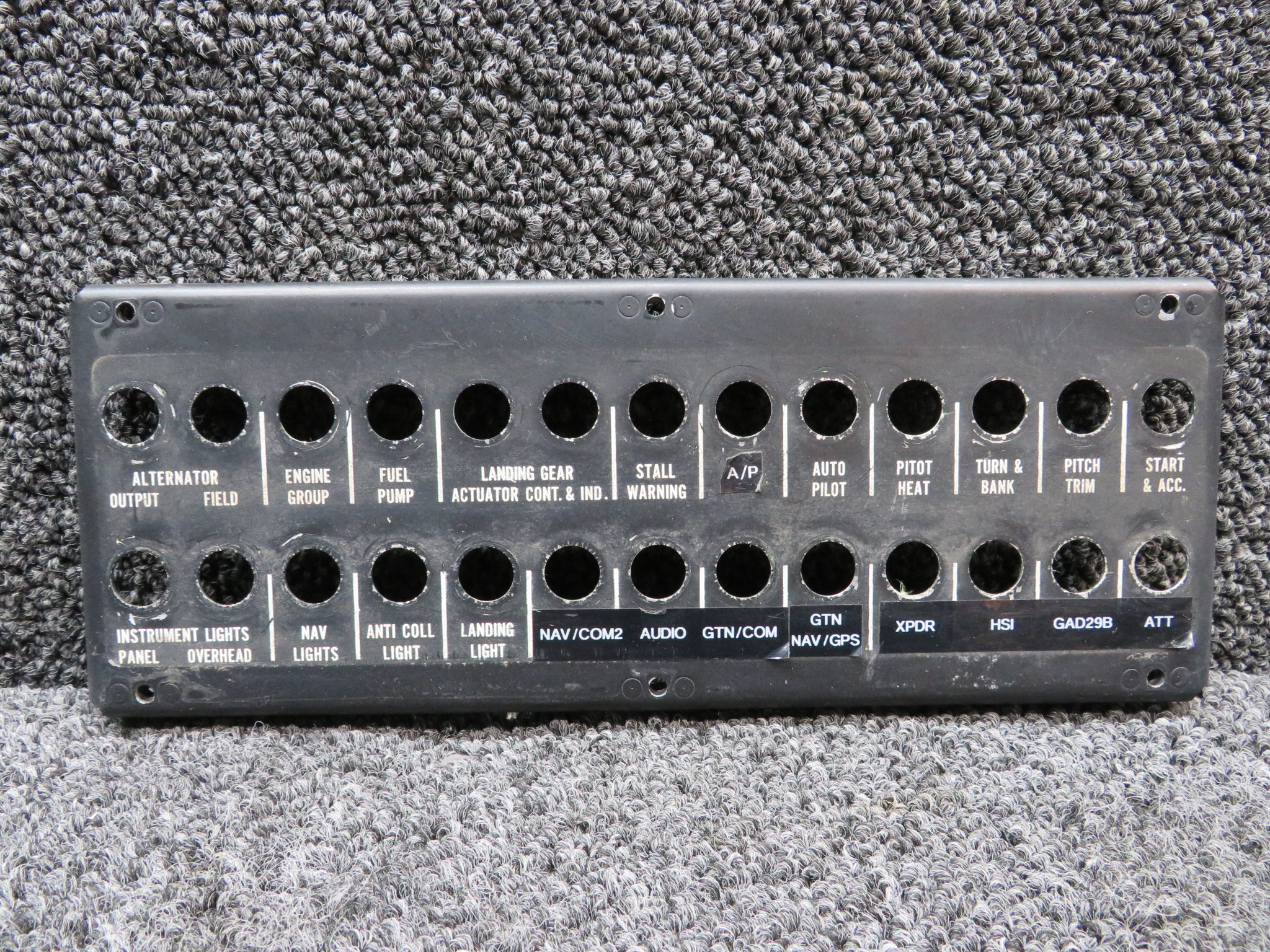 99696000 Piper PA28R200 Circuit Breaker Panel Cover