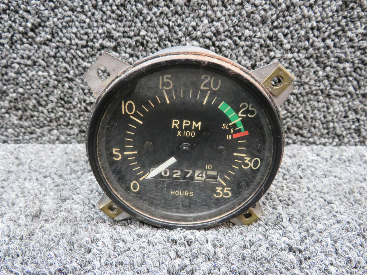 HMVスピード テスター1928-２９年 824271 Stewart Warner Tachometer Indicator (Hours: 9027.4)