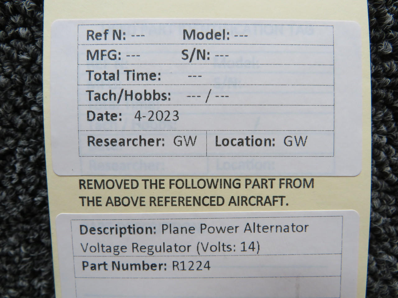 R1224 Plane Power Alternator Voltage Regulator (Volts 14)