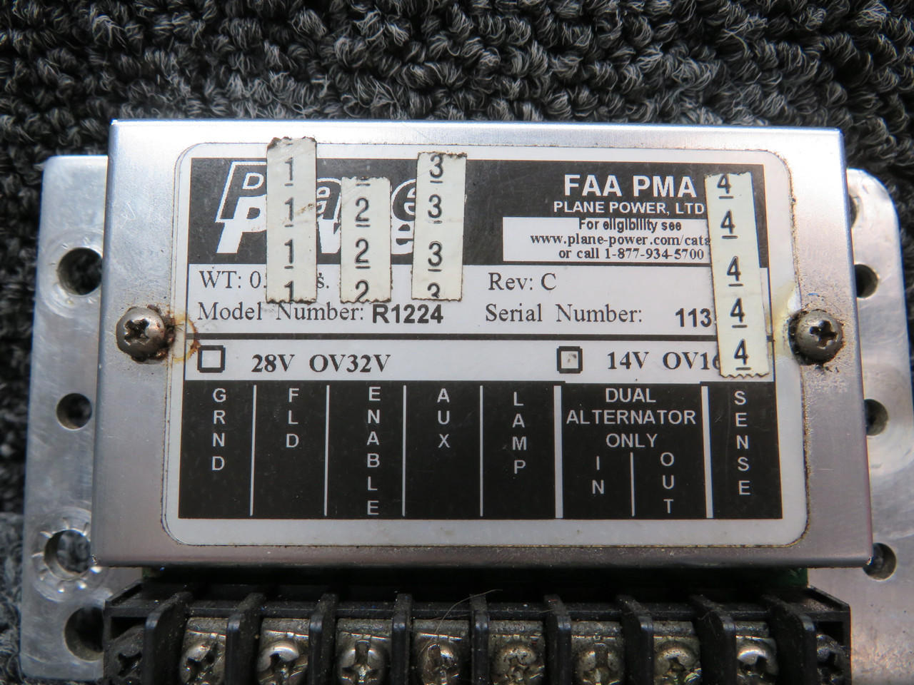 R1224 Plane Power Alternator Voltage Regulator (Volts 14)