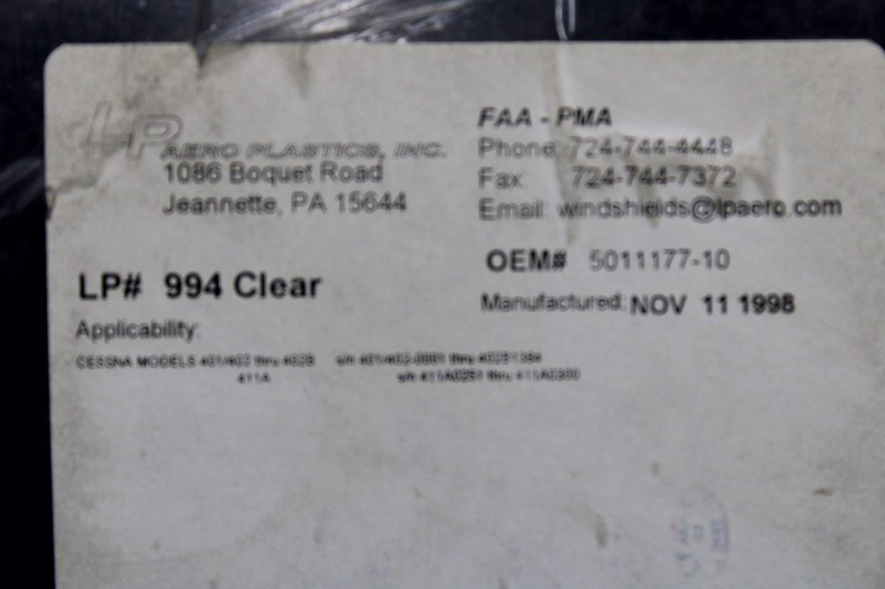 LP994CL (Alt501117710) LP Aeroplastics Door Window Forward Right