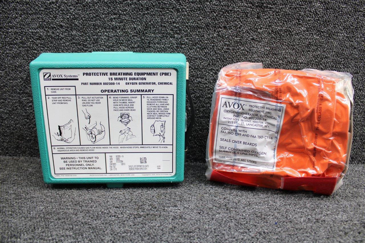 80230014 Avox Protective Breathing Equipment (PBE) New Old Stock