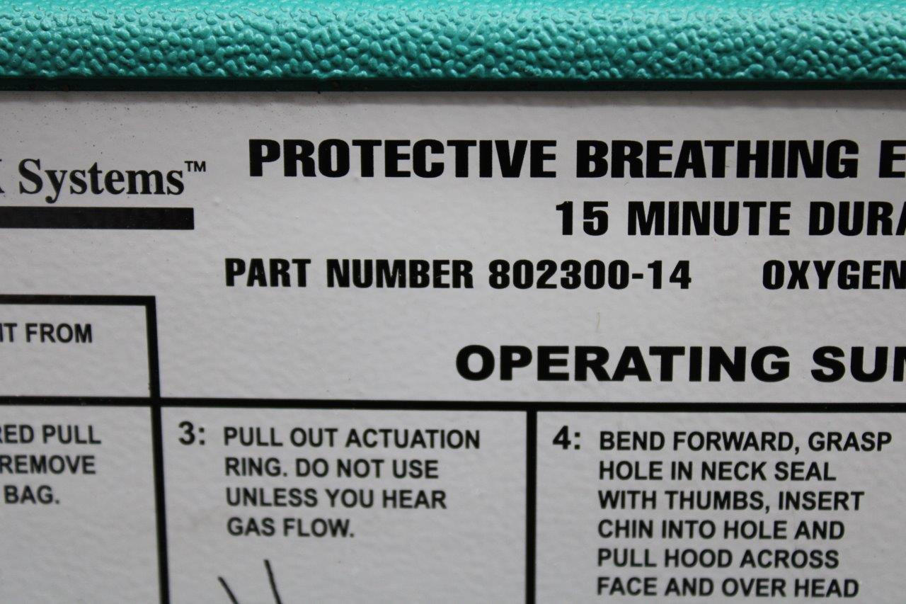 80230014 Avox Protective Breathing Equipment (PBE) New Old Stock