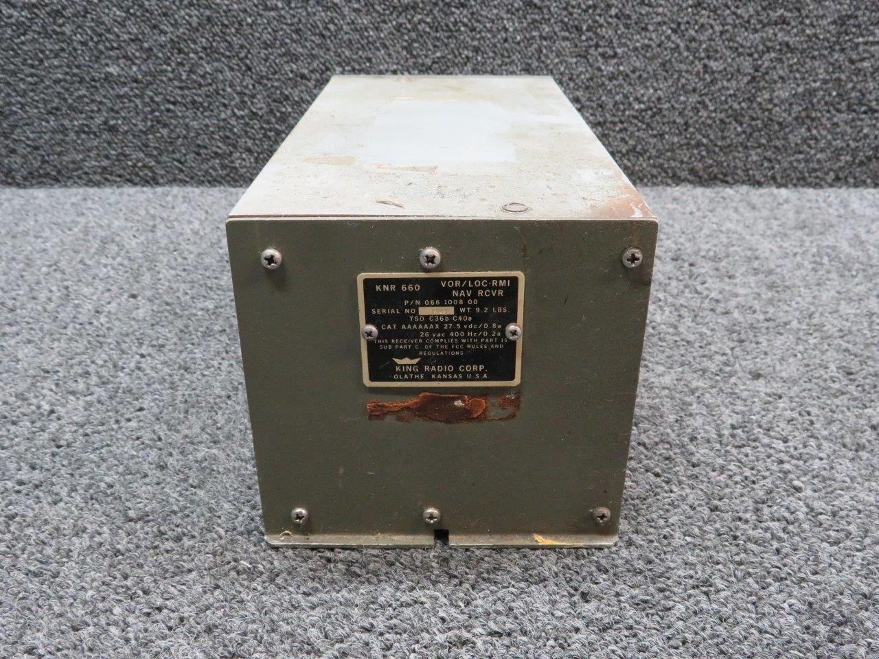 066-1008-00 King Radio KNR-660 VOR-LOC-RMI Navigation Receiver