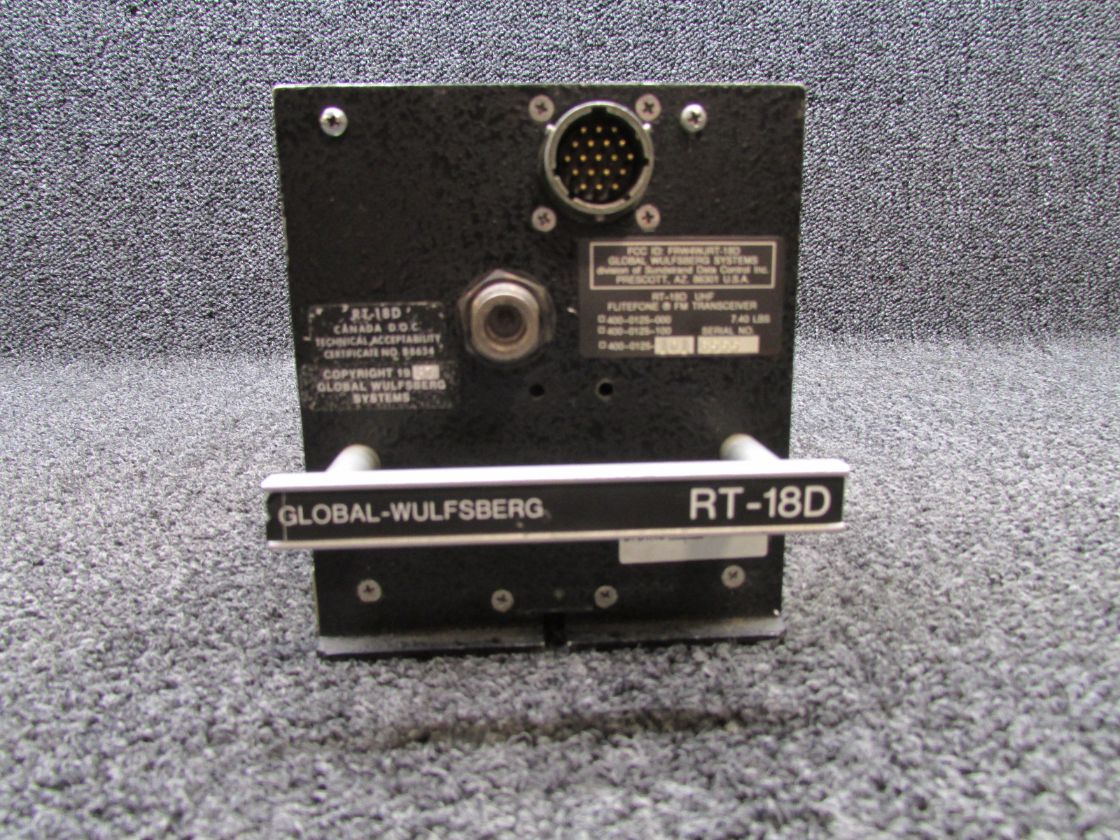 400-0125-101 Global Wulfsberg RT-18D Flitefone UHF FM Transceiver ...