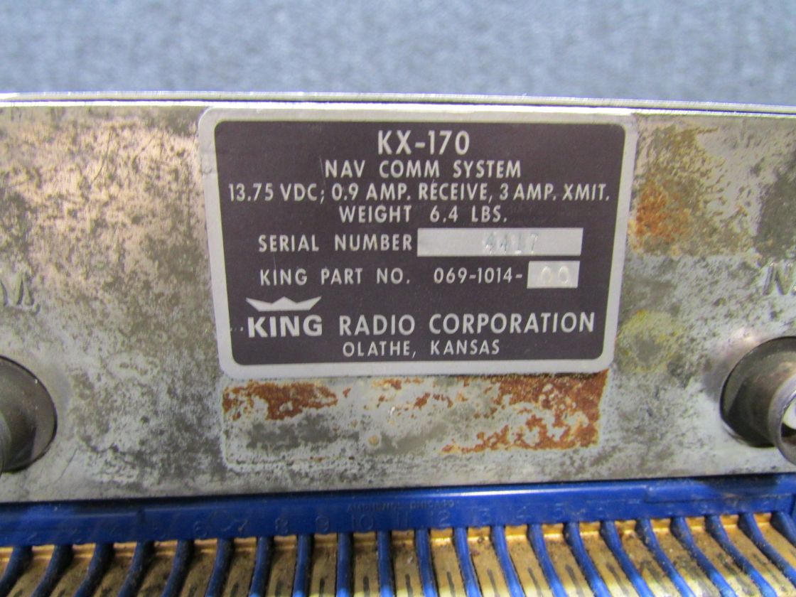 069-1014-00 King Radio KX-170 Navigation Communication Systems