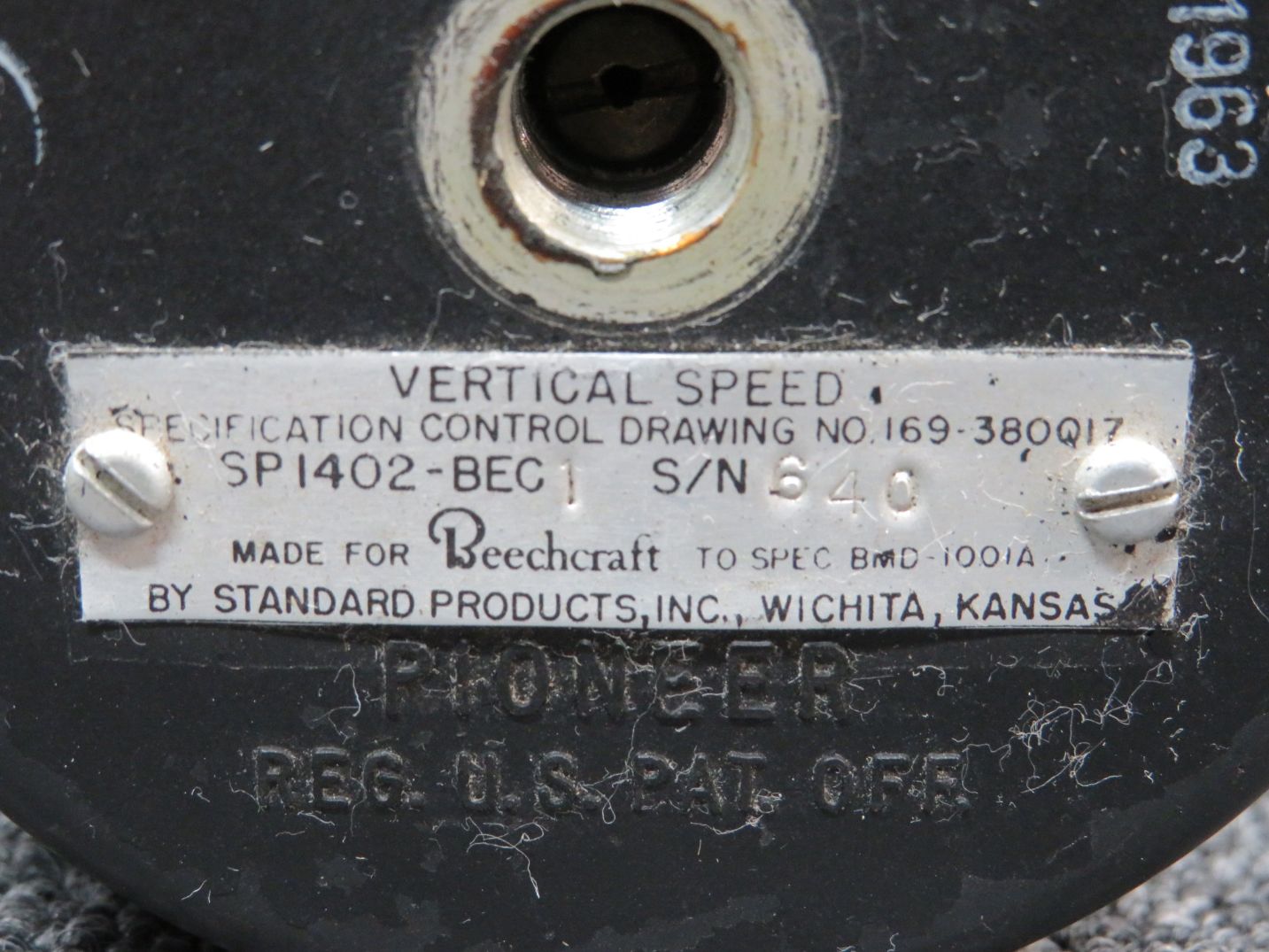 SP 1402-BEC1 Pioneer Aircraft Vertical Speed Indicator For Sale