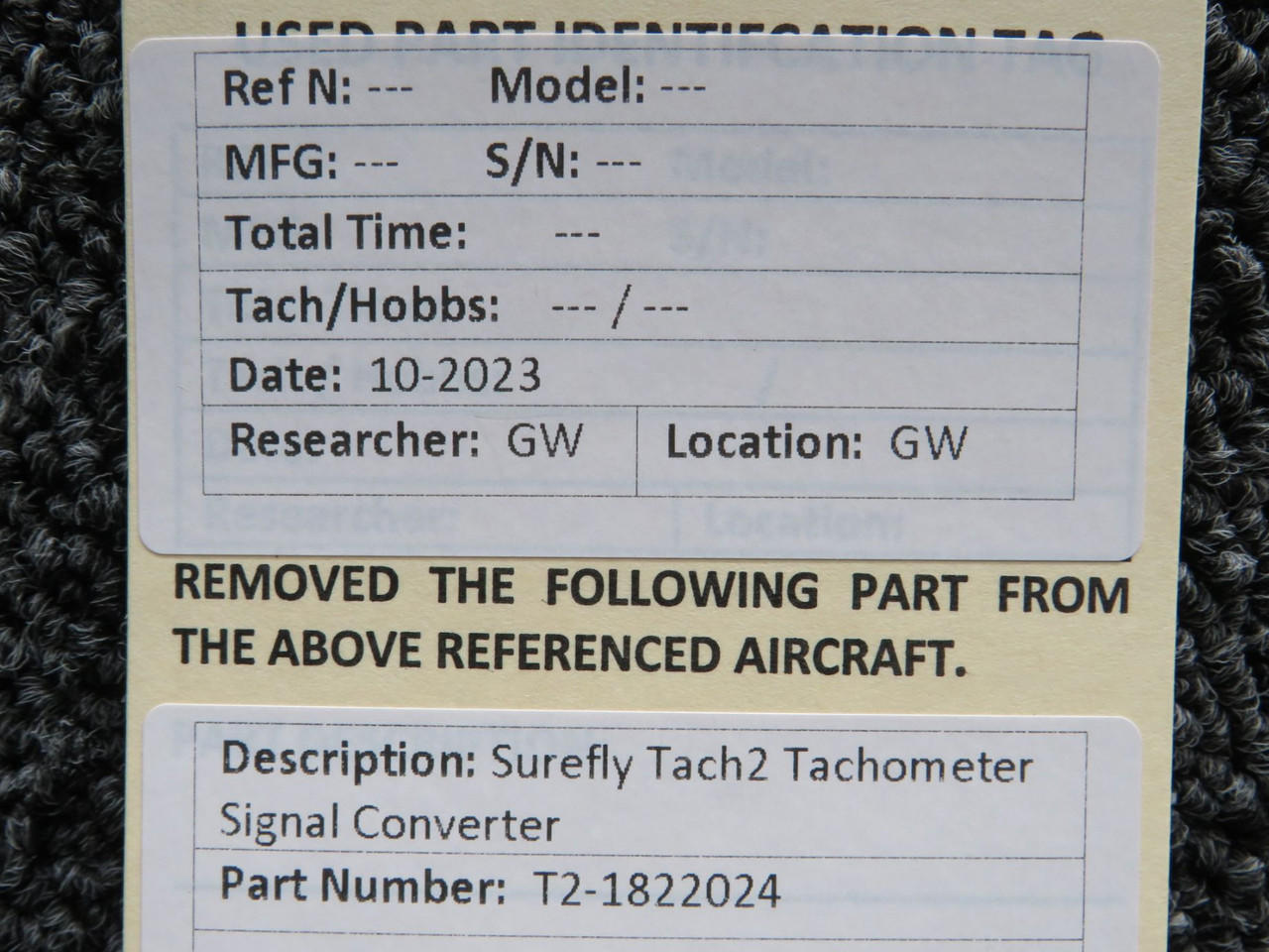 T21822024 Surefly Tach2 Tachometer Signal Converter BAS Airplane Parts